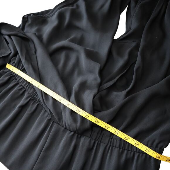 Lane Bryant Womens Drapey Layered Jumpsuit Plus Size 16 Black Layered Lagenlook - Picture 11 of 13